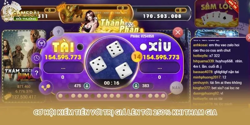 Cơ hội kiếm tiền với trị giá lên tới 250% khi tham gia